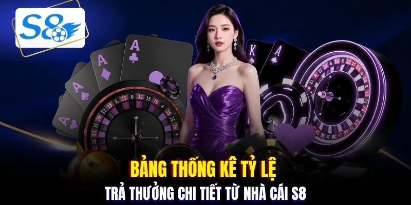 Bảng thống kê tỷ lệ trả thưởng chi tiết từ nhà cái S8